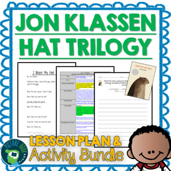 Preview of Jon Klassen Hat Trilogy 3 Week Lesson Plan Bundle and Activities