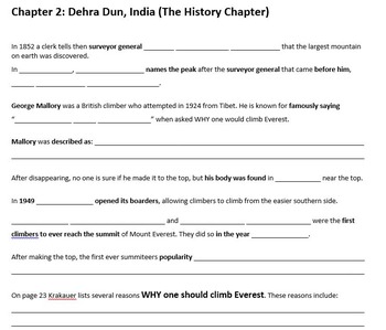 Into Thin Air Worksheet Answers - Worksheet List