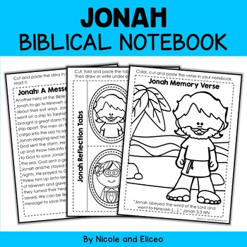 Preview of Jonah and the Whale Bible Lessons Notebook