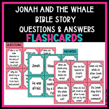 Preview of Jonah and the Whale Bible Story Questions & Answers Flashcards