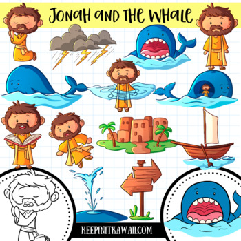 Preview of Jonah and the Whale Clip Art Collection