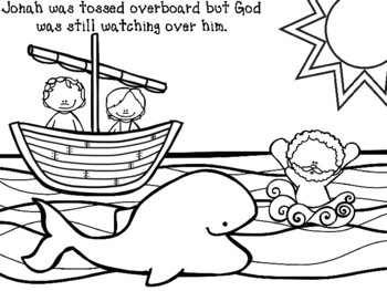 Preview of Jonah and the whale coloring pages