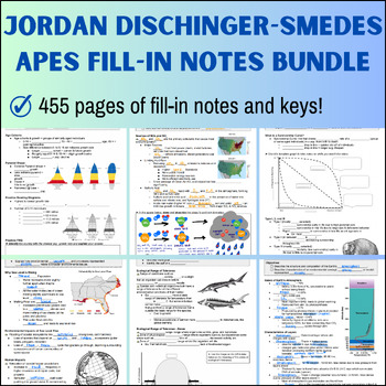 Preview of Jordan Dischinger-Smedes APES Fill-in Notes (ALL UNITS BUNDLE + KEYS)