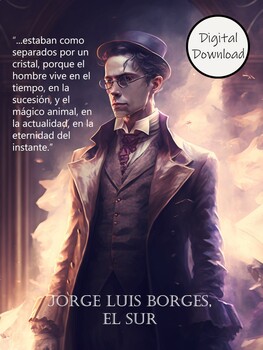 Preview of Jorge Luis Borges El Sur AP Spanish Literature Large Classroom Poster