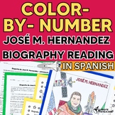 José Hernandez Color By Number Biography Reading in Spanis