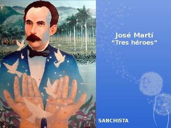 Preview of José Martí - Tres Héroes Powerpoint (Spanish Language Arts / Heritage Spanish)