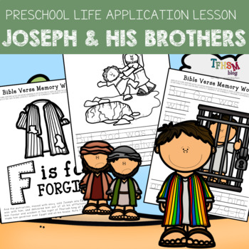 Preview of Joseph & His Brothers PreK Scripture Memory & Bible Lesson