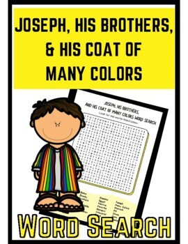 Preview of Joseph, His Brothers, and His Coat of Many Colors Bible Word Search