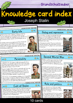 Preview of Joseph Stalin - Knowledge card index - Famous personalities (English)