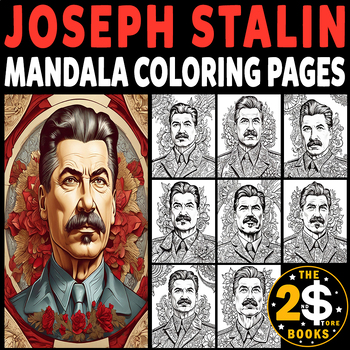Preview of Joseph Stalin Mandala Coloring Book – 10 Pages