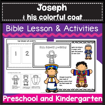 Preview of Joseph and his coat of many colors Bible Lesson Preschool Kindergarten