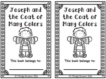 joseph and the coat of many colors activity pack by mindy