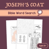 Joseph's Coat Worksheet / Bible Stories Word Search, Sunda