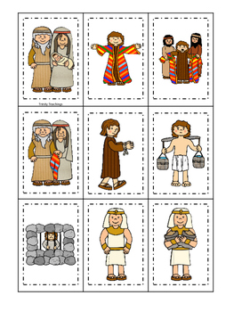 Joseph themed Memory Match printable game. Preschool Bible Study Cu