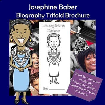 Preview of Josephine Baker Biography Trifold Graphic Organizer