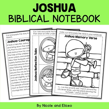 Preview of Joshua Bible Lessons Notebook