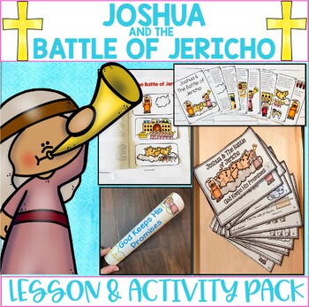 Preview of Joshua and The Battle of Jericho Bible Lesson Activity Craft Sunday School