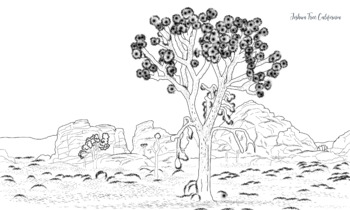 Preview of Joshua Tree Coloring Page