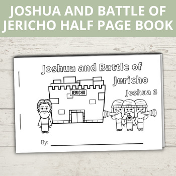 Joshua and Battle of Jericho Half Page Book, Mini Book, Bible Crafts,