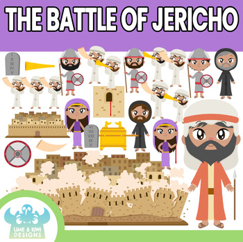 Preview of Joshua and the Battle of Jericho Clipart (Lime and Kiwi Designs)