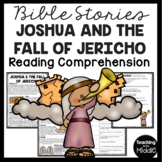 Joshua and the Fall of Jericho Bible Story Reading Comprehension Worksheet