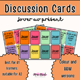 Jouer au présent Discussion Cards - suitable for A1/A2