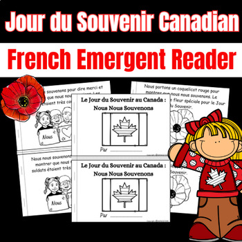 Preview of Jour Du Souvenir Canadian| Remembrance Day emergent reader for French Class