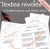 Jour de l’indépendance aux États-Unis Textes nivelés - U.S