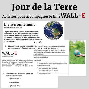 Preview of Jour de la Terre - Activités pour le film Wall-E - EN FRANÇAIS