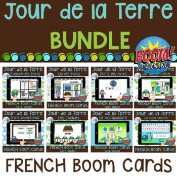 Preview of Jour de la Terre:  French Earth Day Digital Task Cards BUNDLE - BOOM CARDS