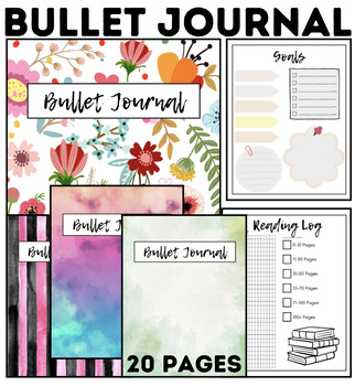 Preview of Bullet Journal | Daily Reflection & Goals Notebook Teachers & Students | SEL