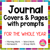 Journal Covers and Writing Pages or Class Books {for a who