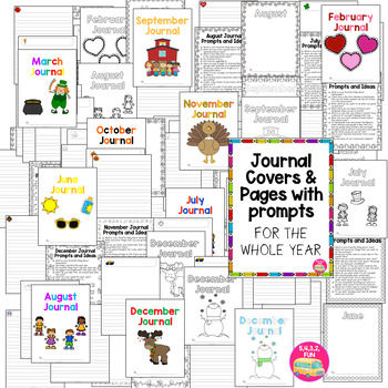 Journal Covers and Writing Pages or Class Books {for a whole year} by ...