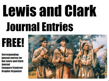 Preview of FREE Primary Source Journal Entries Lewis & Clark (5-5-1804)