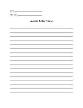 Preview of Journal Entry Template
