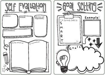 Preview of Journal Inserts for Reflection Journals