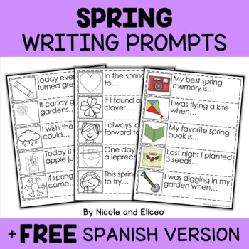 Spring Writing Prompts by Nicole and Eliceo | Teachers Pay Teachers