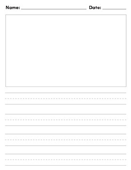 journal paper first grade lines name and date on top by