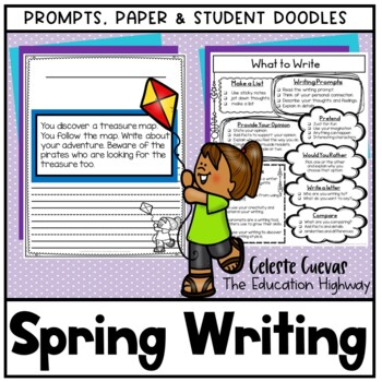 Spring Writing | Journal Prompts by The Education Highway | TpT