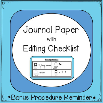 Paper editing for journal