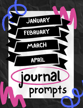 Preview of Journal Prompt Cards: January, February, March, April
