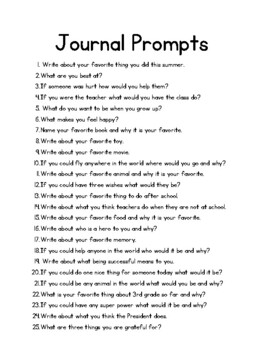 Journal Prompts by Mariah C | TPT