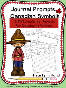 Preview of Journal Prompts Canadian Symbols for Primary(K-3)