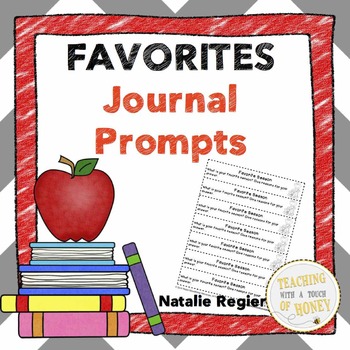 Preview of Journal Prompts | Favorites Writing Prompts | Cut and Paste