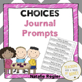 Journal Prompts | Making Choices Writing Prompts | Cut and Paste