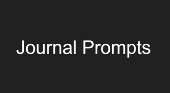 Journal Prompts - No Prep by Melina Ezell | TPT