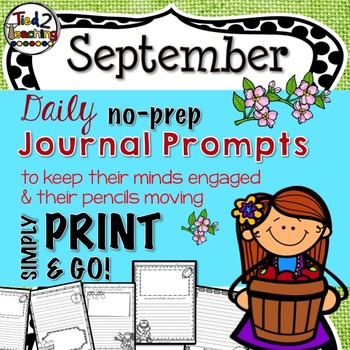 Journal Prompts - September by Tied 2 Teaching | TpT