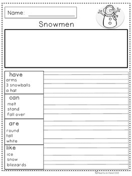 Journal Prompts Winter For Primary(K-3) by Hearts In Hand | TpT