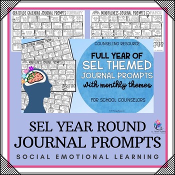 Preview of JOURNAL PROMPTS Calendar - FREEBIE National School Counseling Week NSCW
