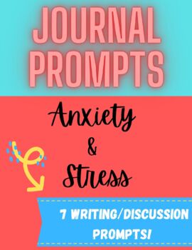 Journal Prompts for Anxiety & Stress by SEL Toolbox | TPT
